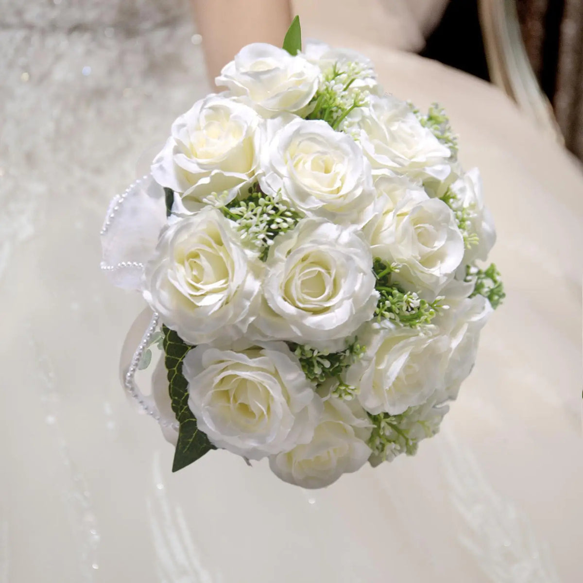 Silk Rose Bridal Bouquet – Wedding & Anniversary Floral Décor