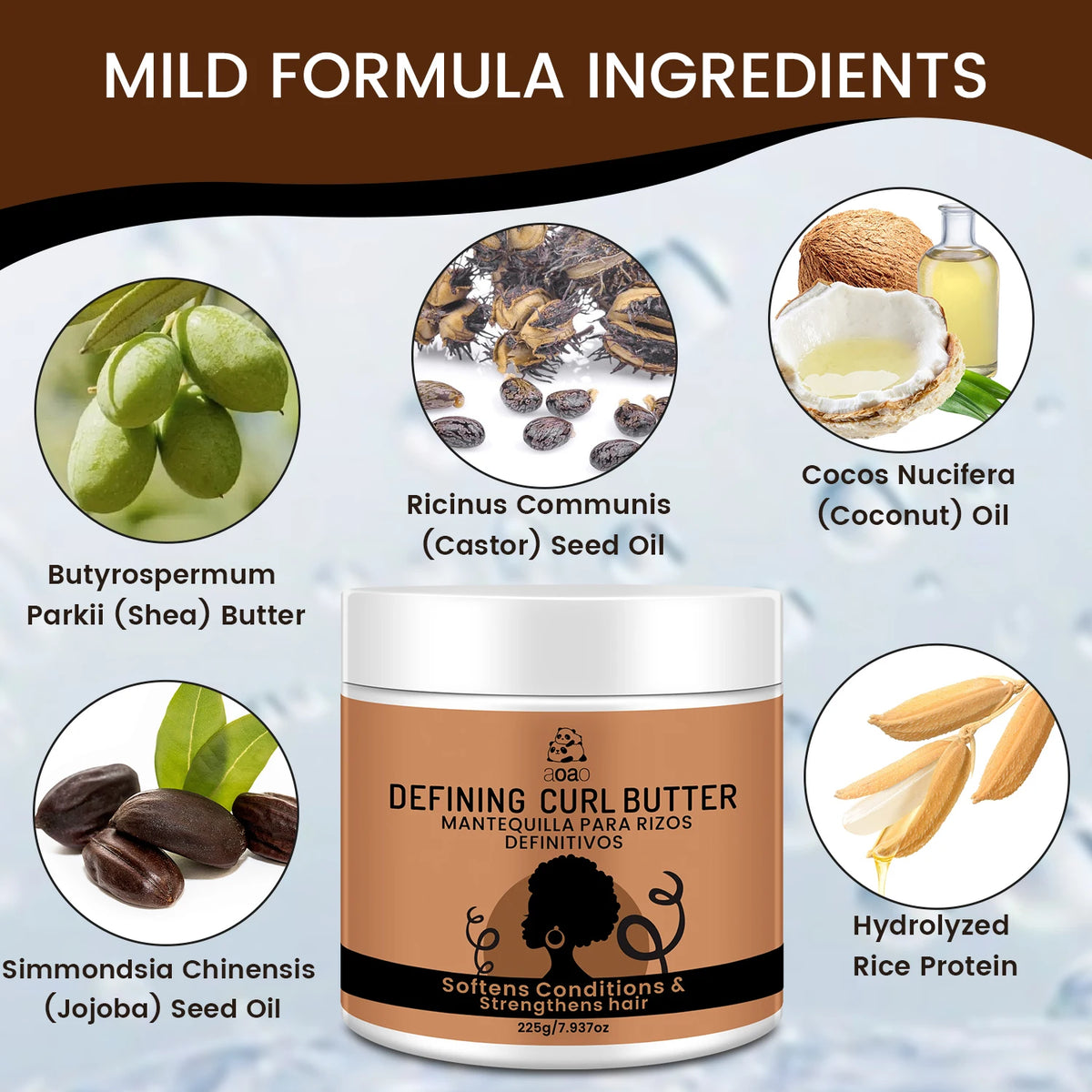 Curly Hair Cream – Shea Butter & Keratin Lightweight Formula