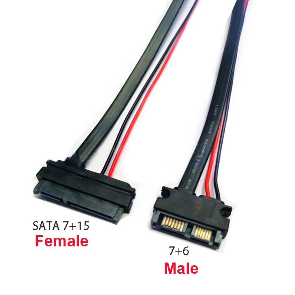 SATA 13-Pin to 22-Pin Converter Cable | SSD HDD Adapter