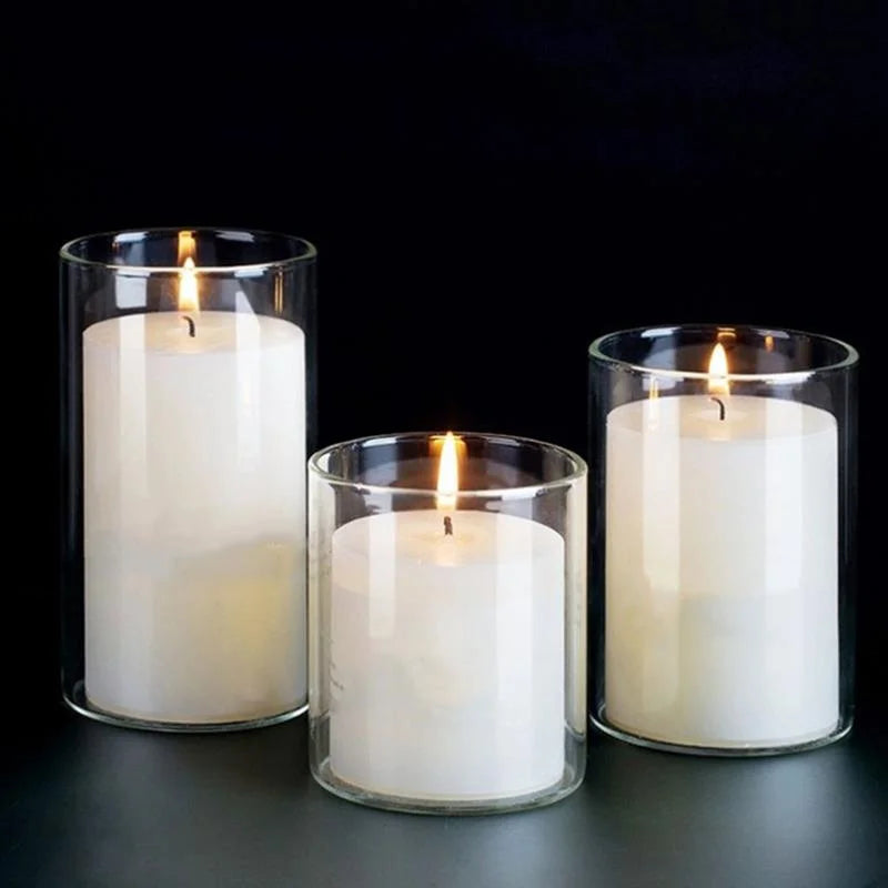 Transparent Glass Votive Candle Holder – Wedding & Home Décor