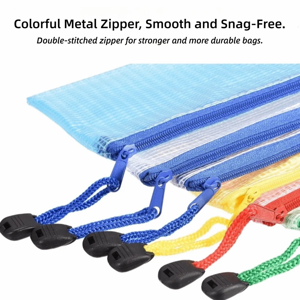PVC Mesh Zipper Pouch – Waterproof Transparent Organizer