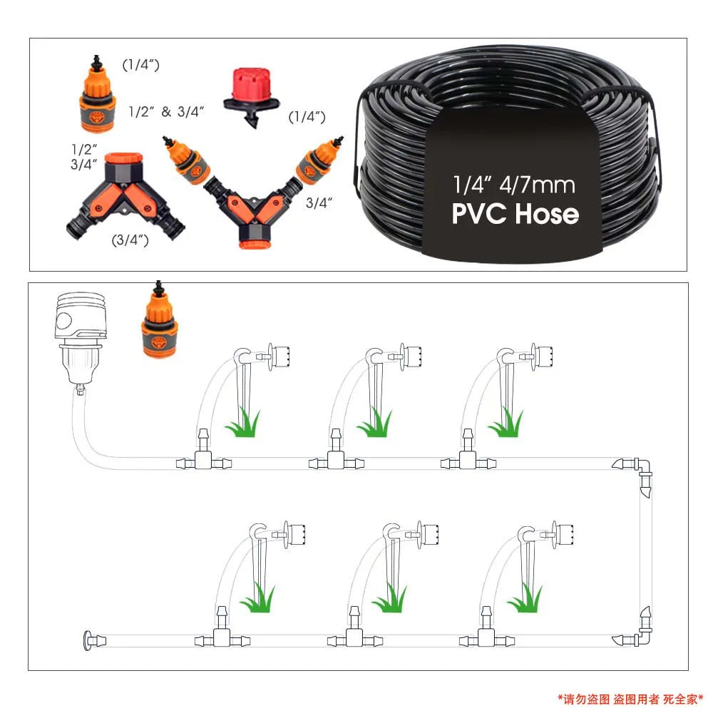 LCD Timer Drip Irrigation Set – Automatic Garden Watering System