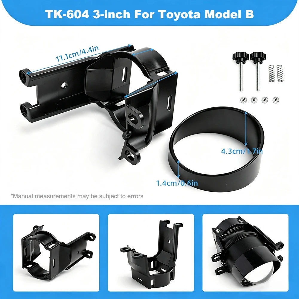 2PCS 3-Inch Fog Light Projector Lens Bracket Mount for Nissan