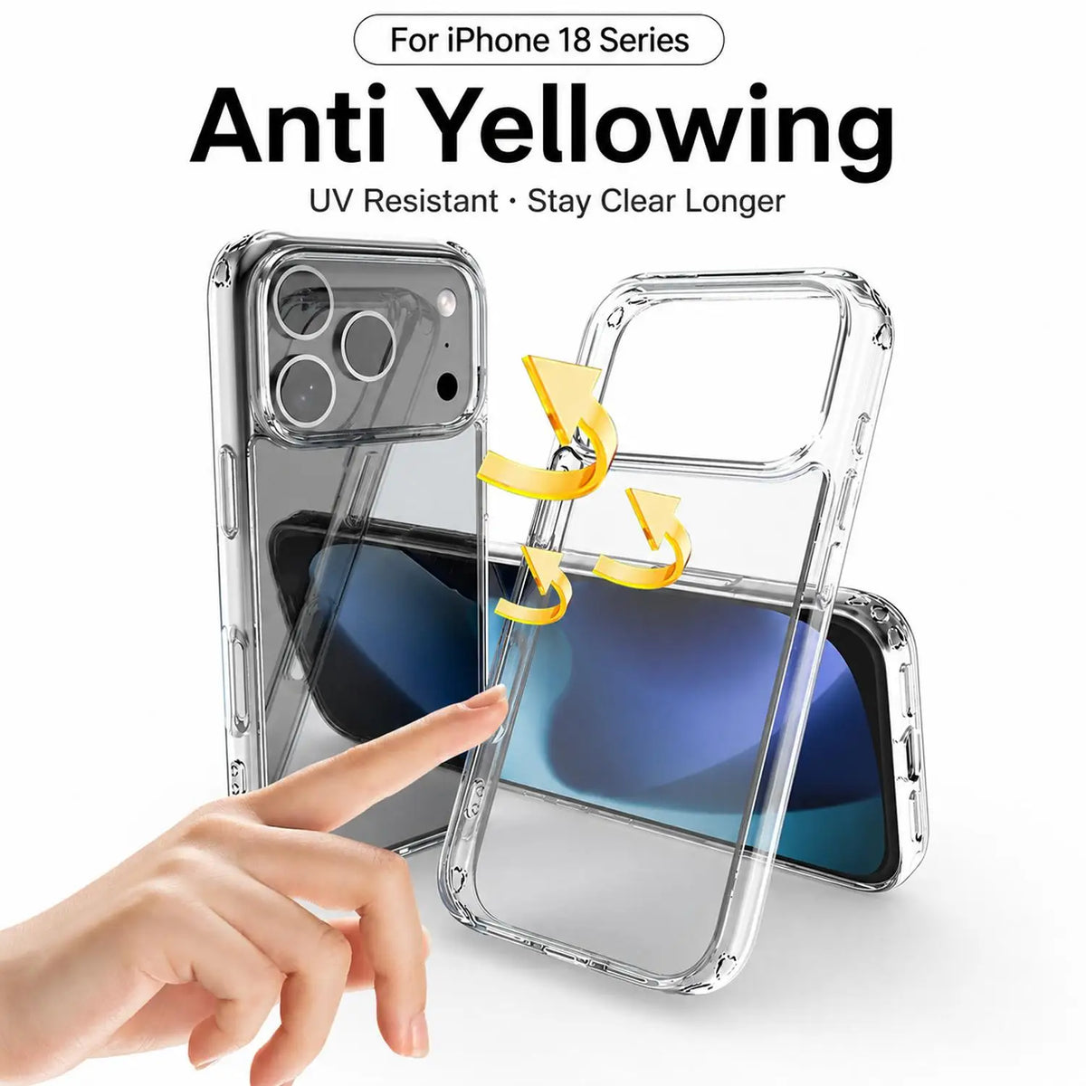 Clear Shockproof TPU Case – iPhone 18 Pro Max & 18 Ultra