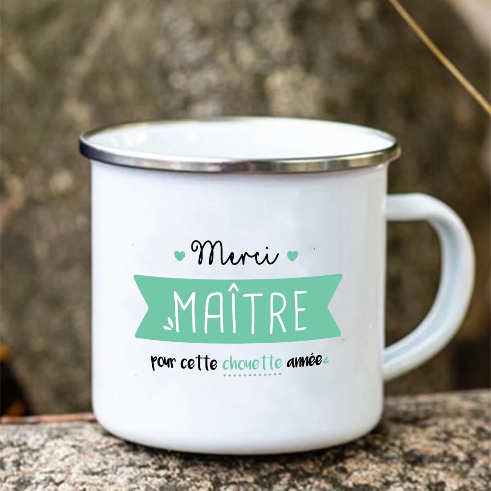 Thank You Super Teacher Enamel Mug | Unique Teacher Gift