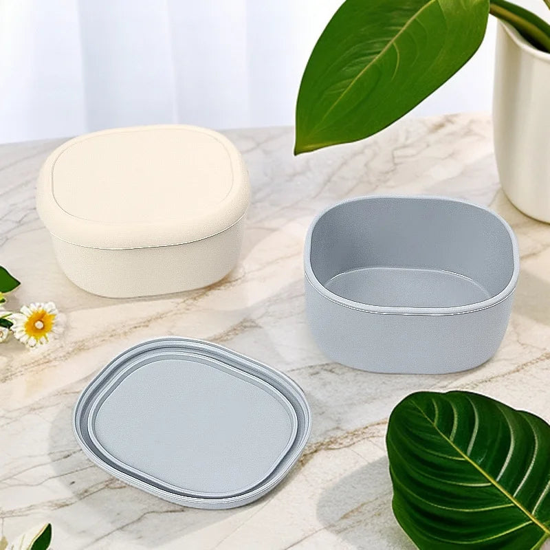 BPA-Free Silicone Lunch Box with Lid – Leak-Proof Food Container
