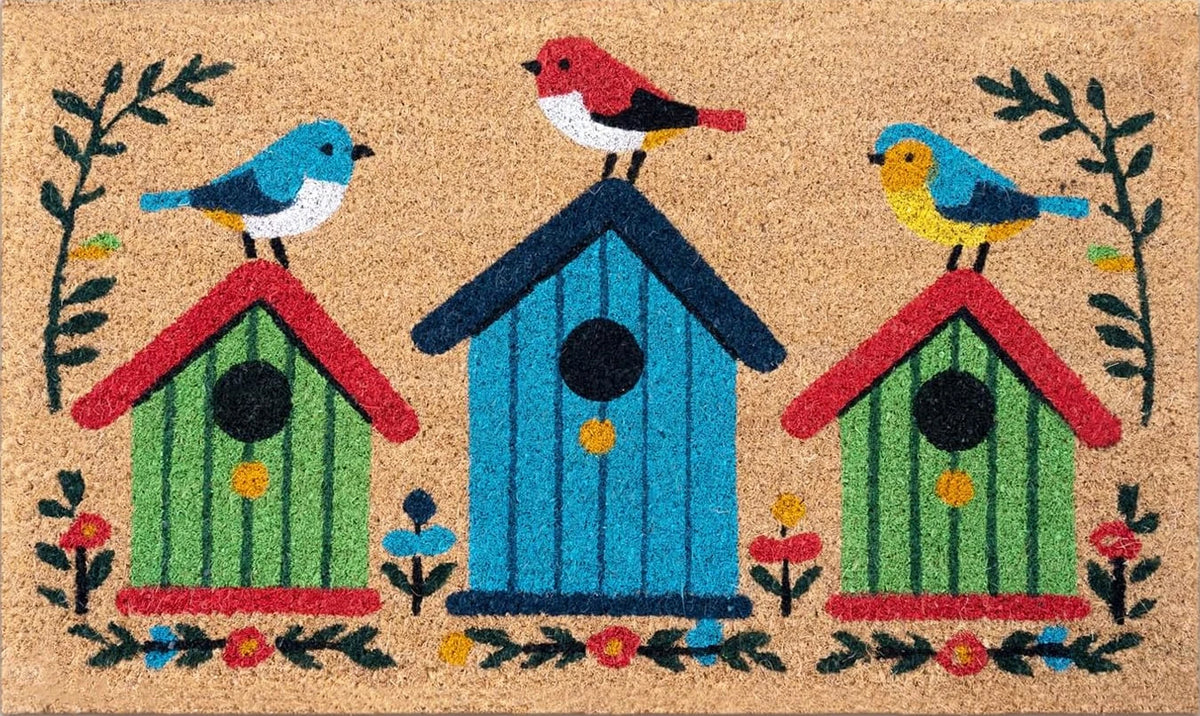 Welcome Doormat – Cottage Print Non-Slip Washable Entryway Mat