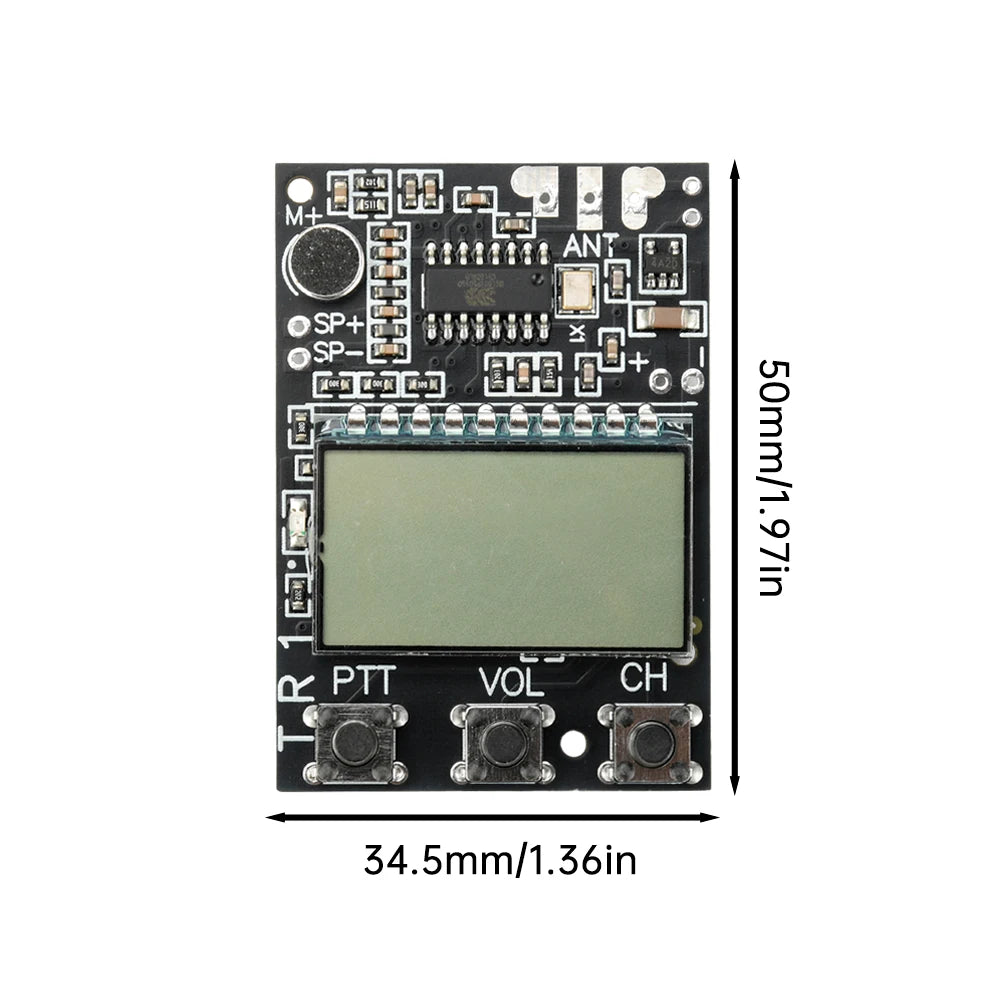 FM Walkie-Talkie Transceiver Module – 7 Channels, DC 3.3–6V