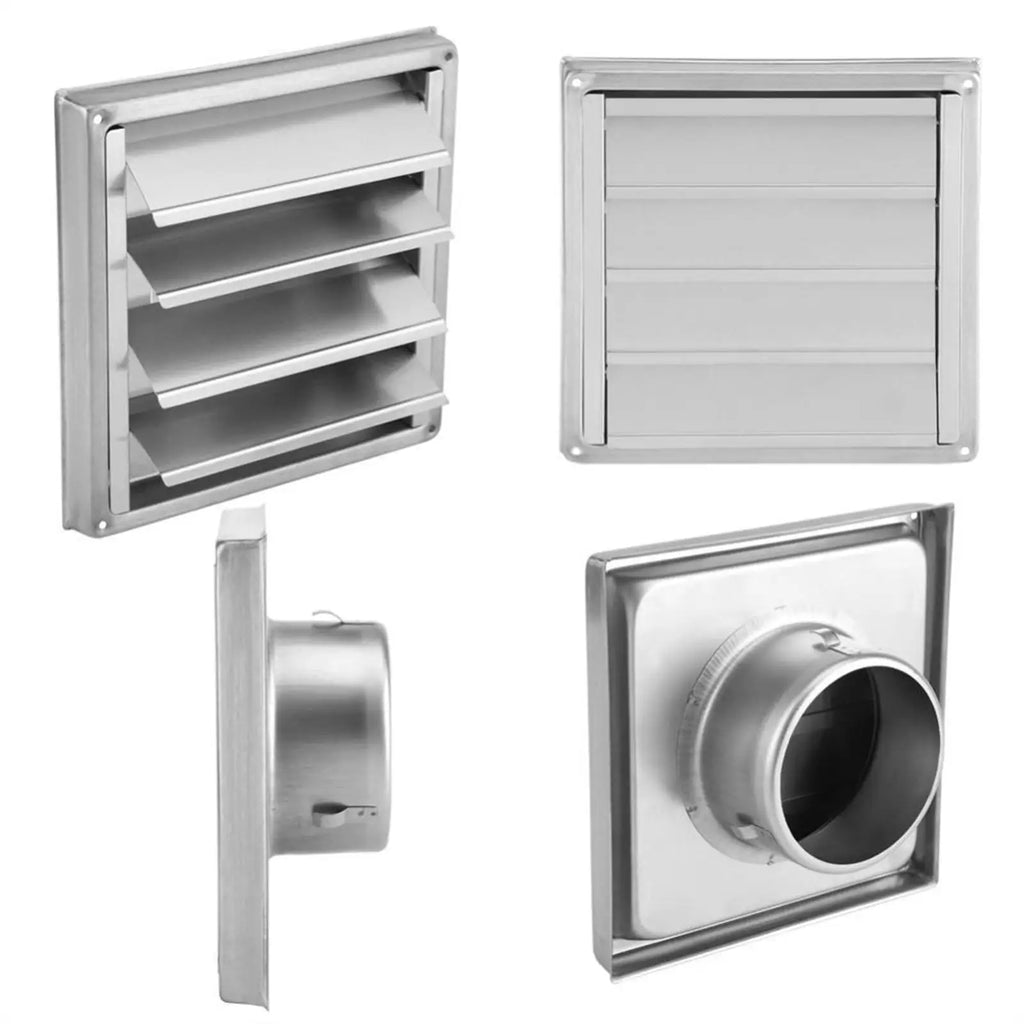Stainless Steel Dryer Vent Cover | Louver Air Vent Hood 3 Sizes