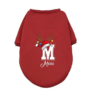 Personalised Christmas Dog Hoodie | Custom Name Pet Clothes