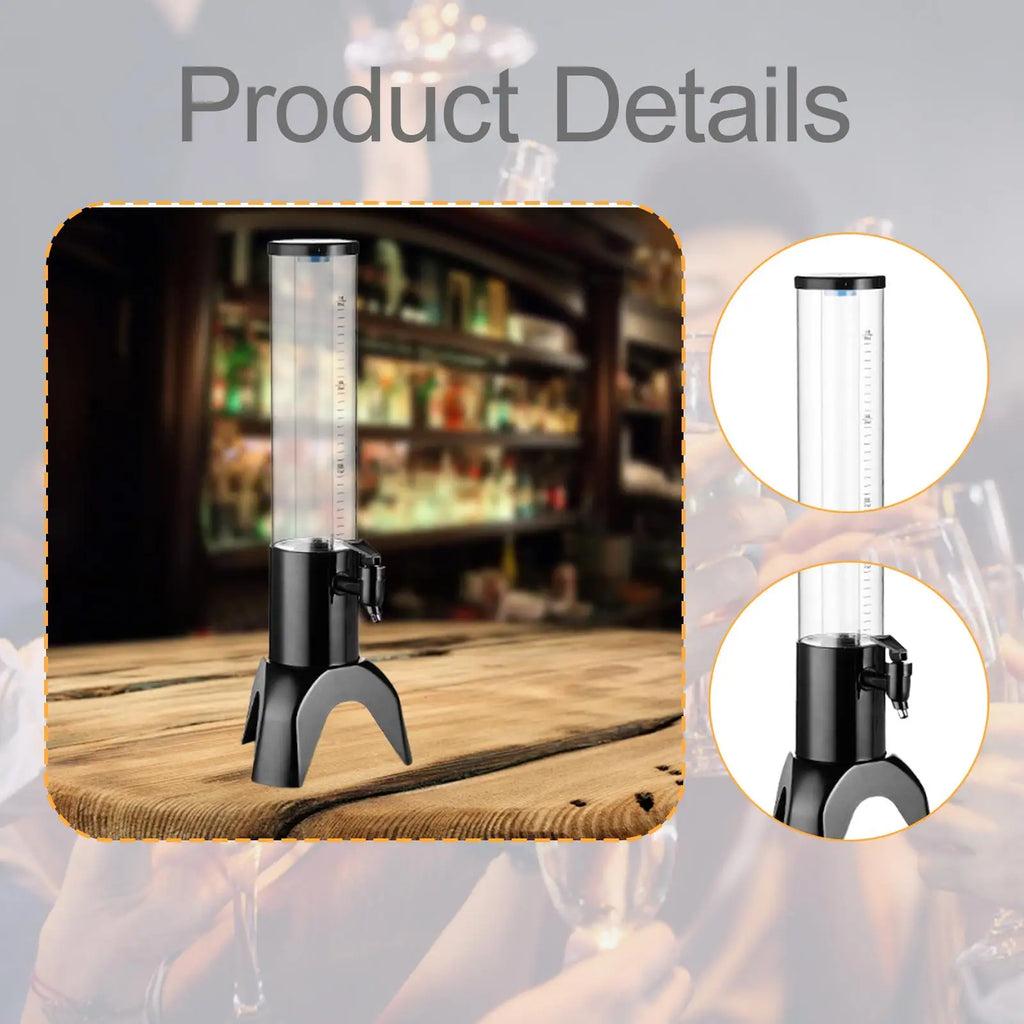 Kesoto Tabletop Drink Dispenser Tower with Scale – 1.5L & 3L