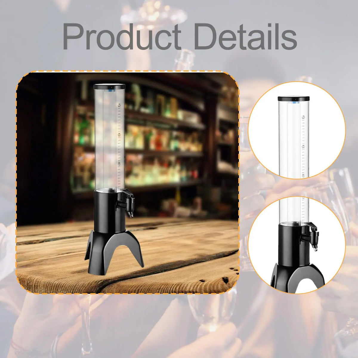 Kesoto Tabletop Drink Dispenser Tower with Scale – 1.5L & 3L