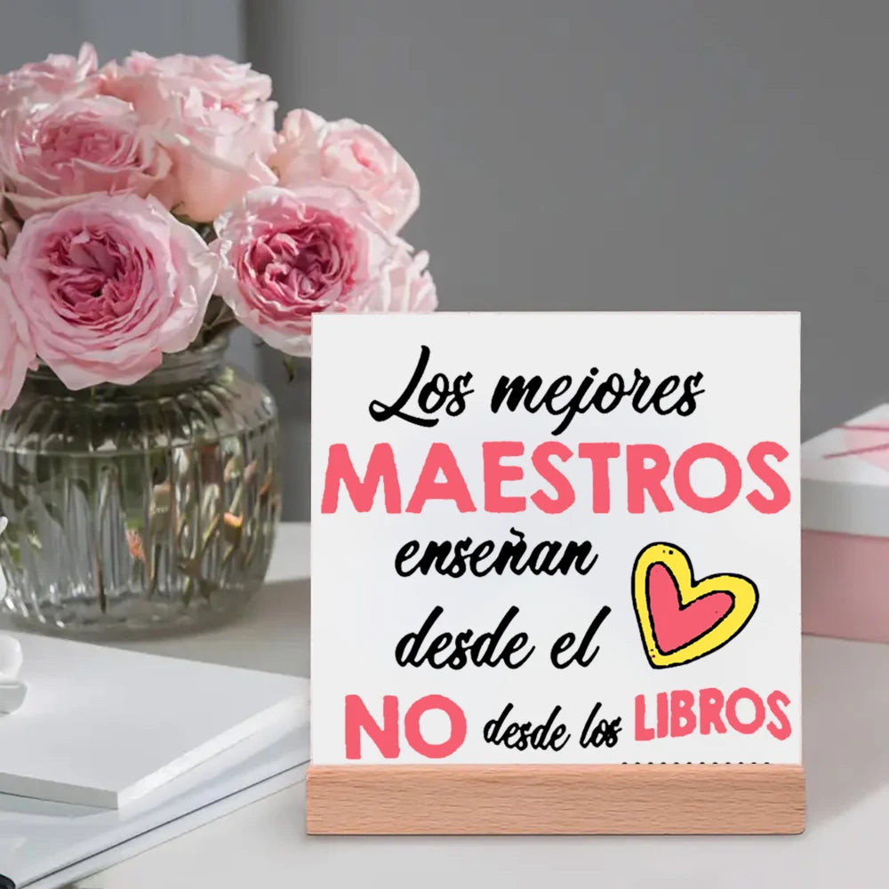 Spanish Ceramic Plaque Sign – Teacher & Graduation Gift Decor