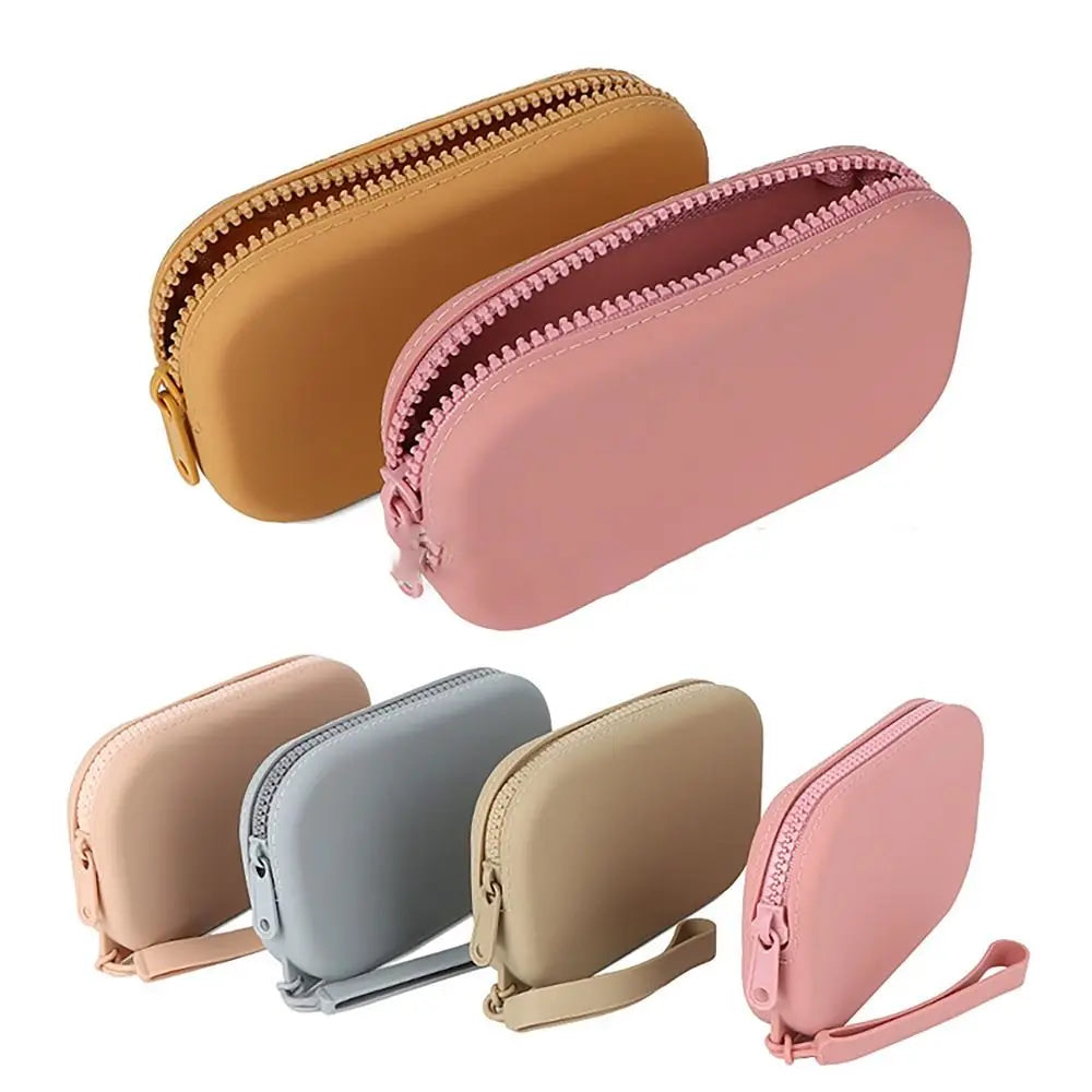 Silicone Cosmetic Bag – Waterproof Zipper Organizer & Coin Purse