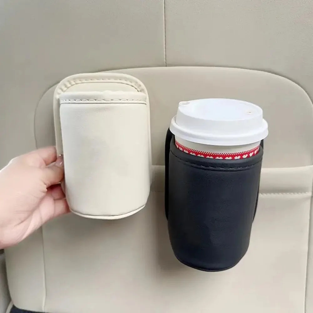 PU Leather Car Door Cup Holder – Rear Seat Drink Storage Rack