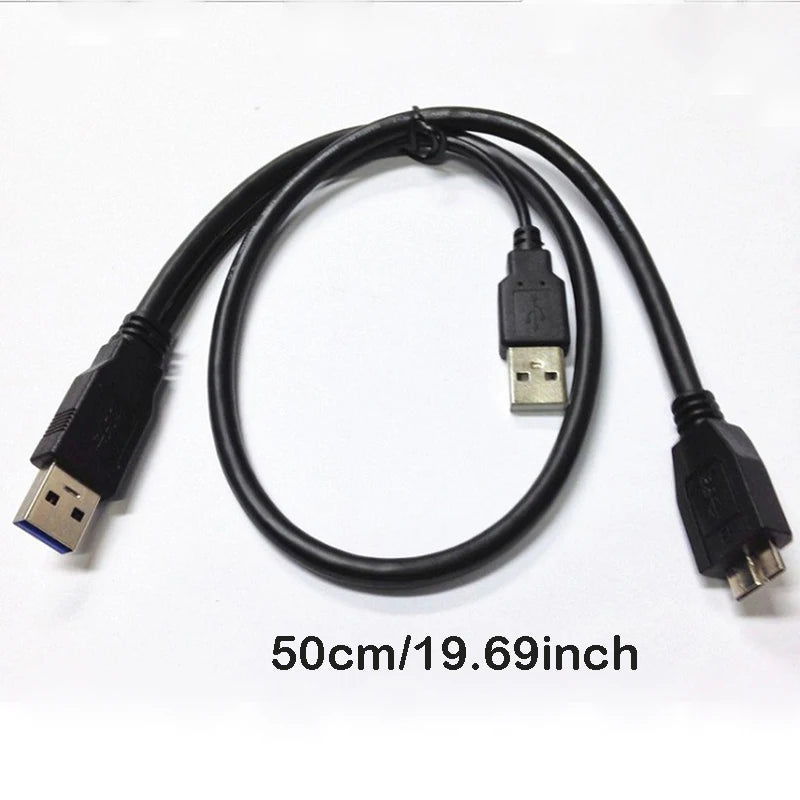 USB 3.0 to Micro B Y-Splitter HDD Power & Data Cable