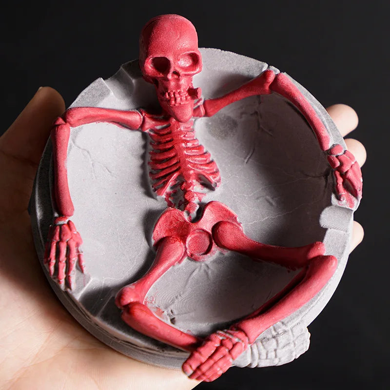 Skull Skeleton Silicone Ashtray Mold – Gothic Halloween DIY Décor