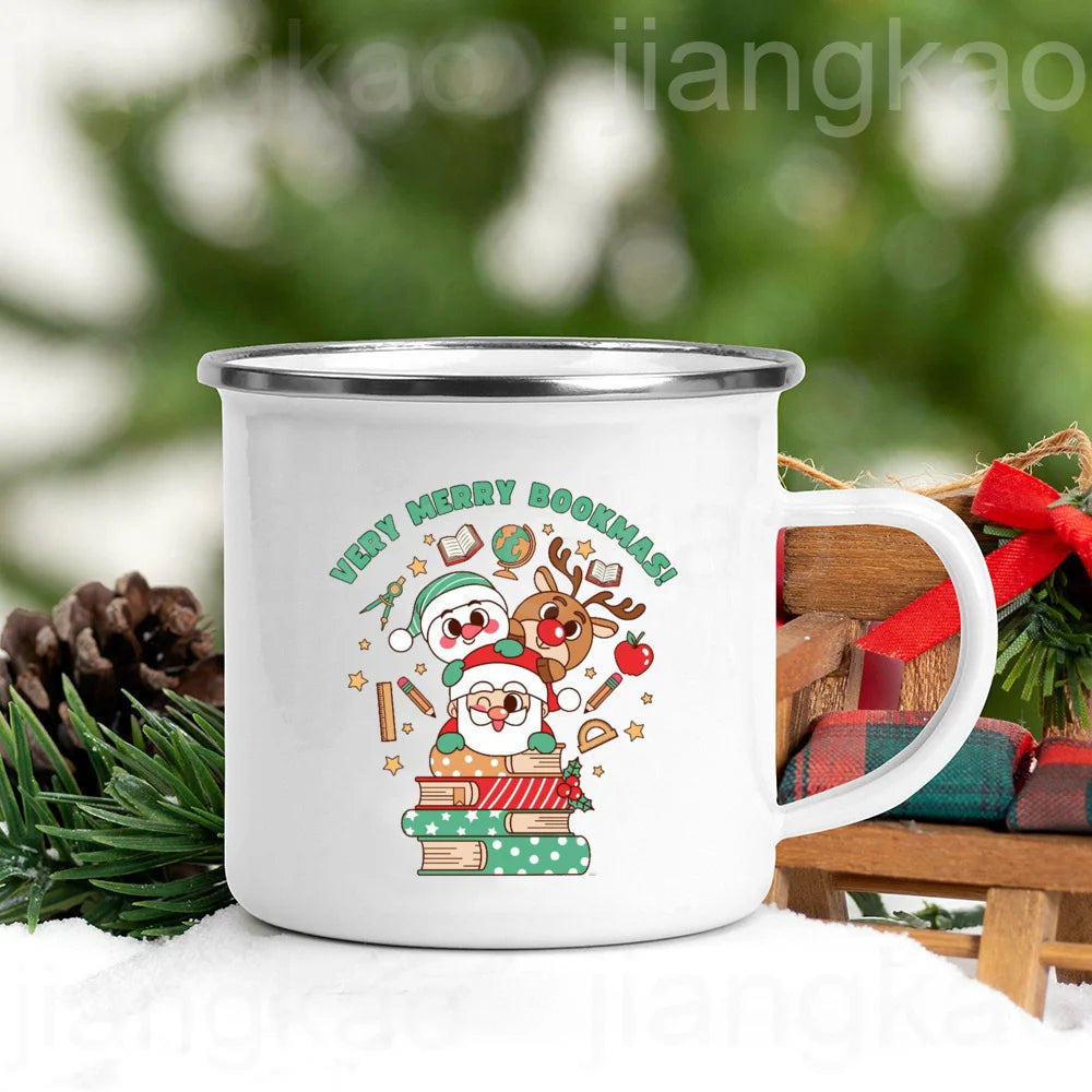 Teacher Christmas Enamel Mug – Smartest Cookies Holiday Gift