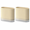 2-Pack Wall Mount Utensil Holder – 2-Compartment Cutlery Organizer