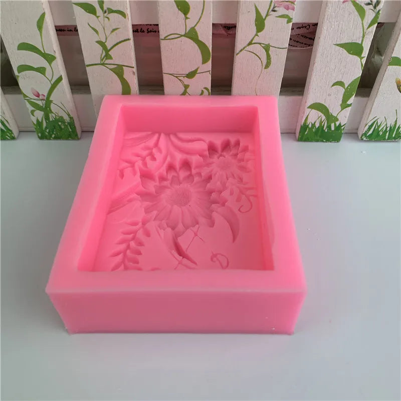 3D Flower Silicone Soap Mold – Rose & Chrysanthemum DIY Kit