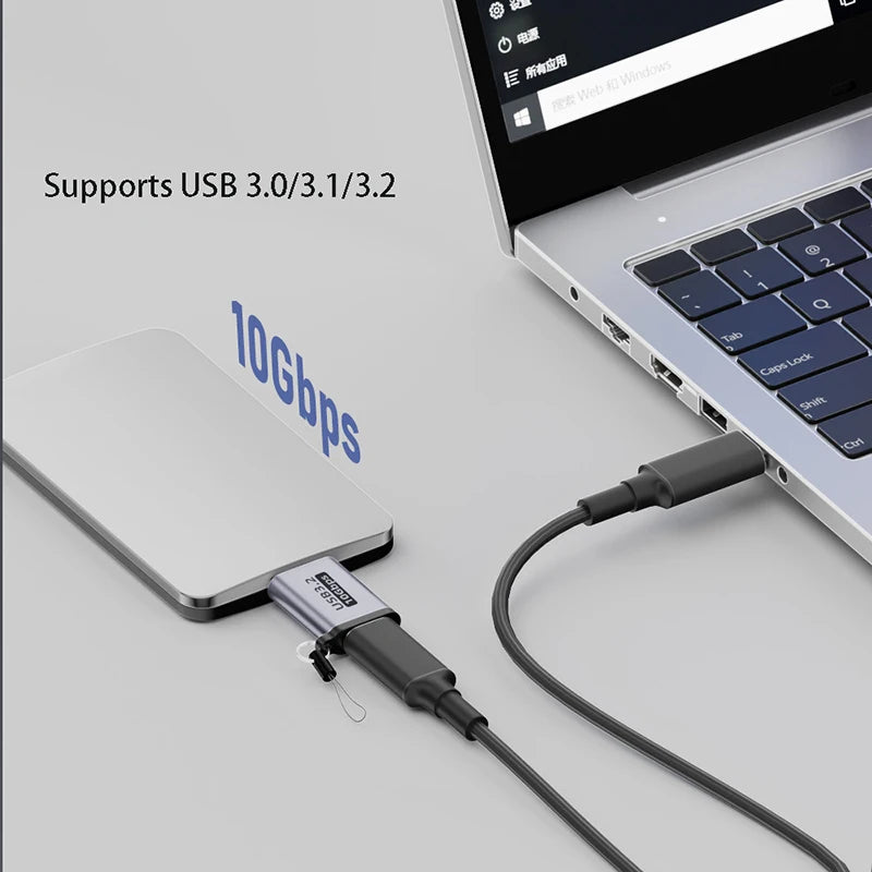 Micro B to USB-C / USB-A Adapter for HDD SSD Data & Charging