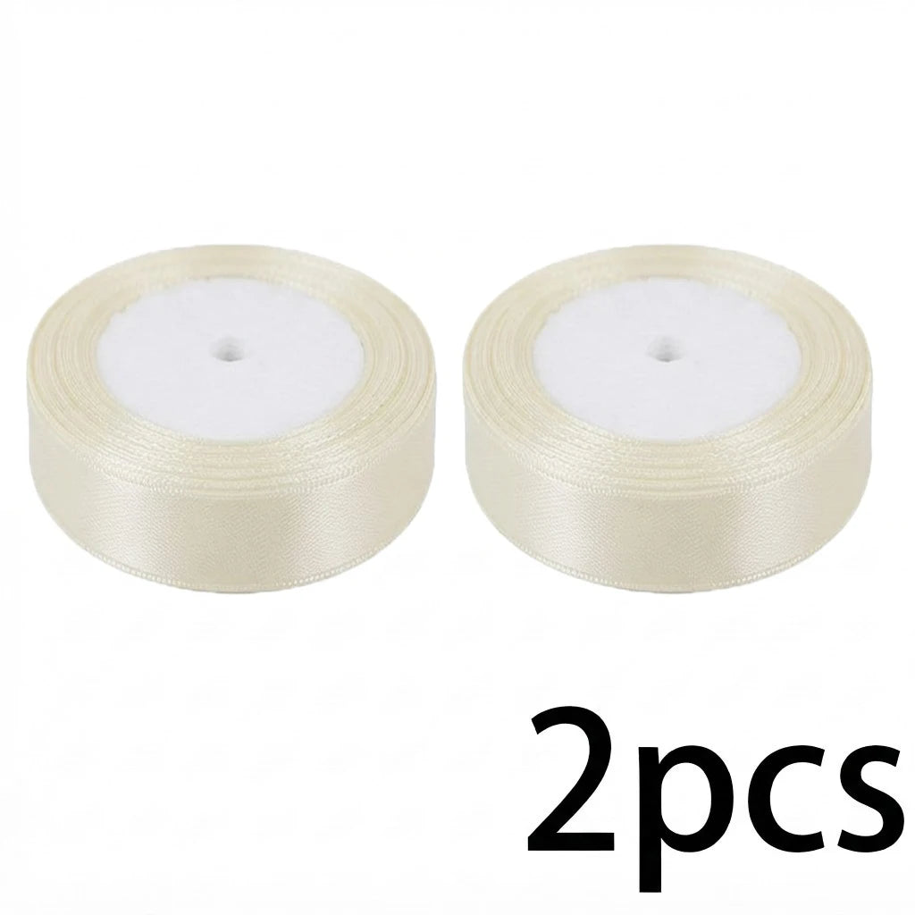 2-Pack 1" Single Face Satin Ribbon – Gift & Christmas Decor