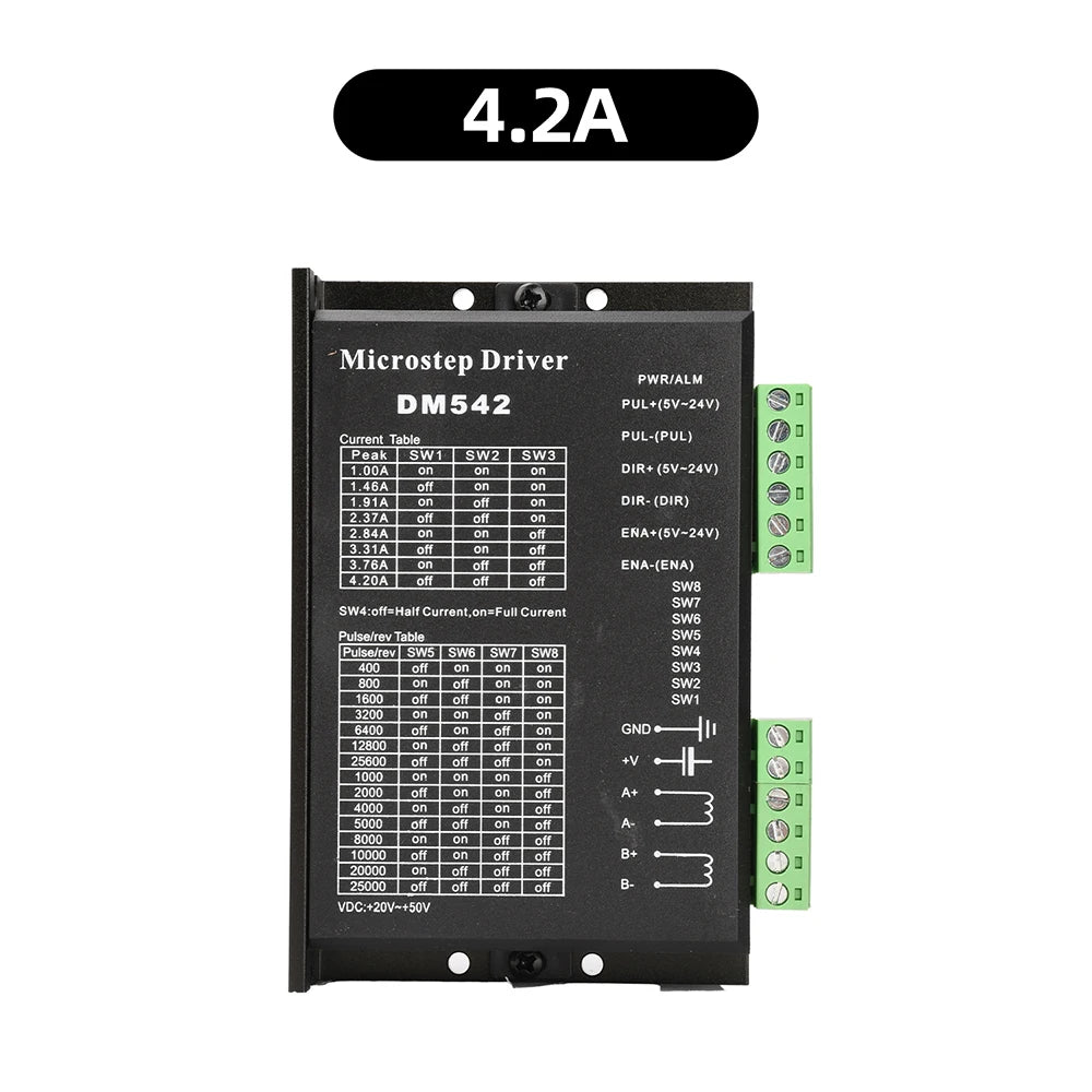 DM542/DM556 DSP Digital Stepper Motor Driver 20–50V 4.2A