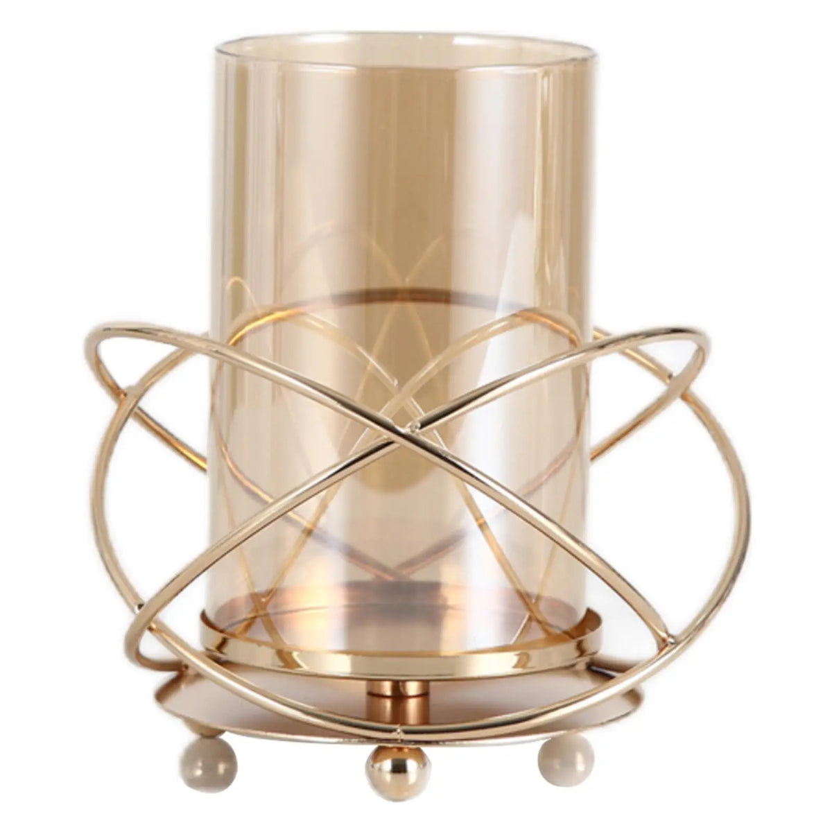 Geometric Iron Candle Holder Vase – Golden Home Décor
