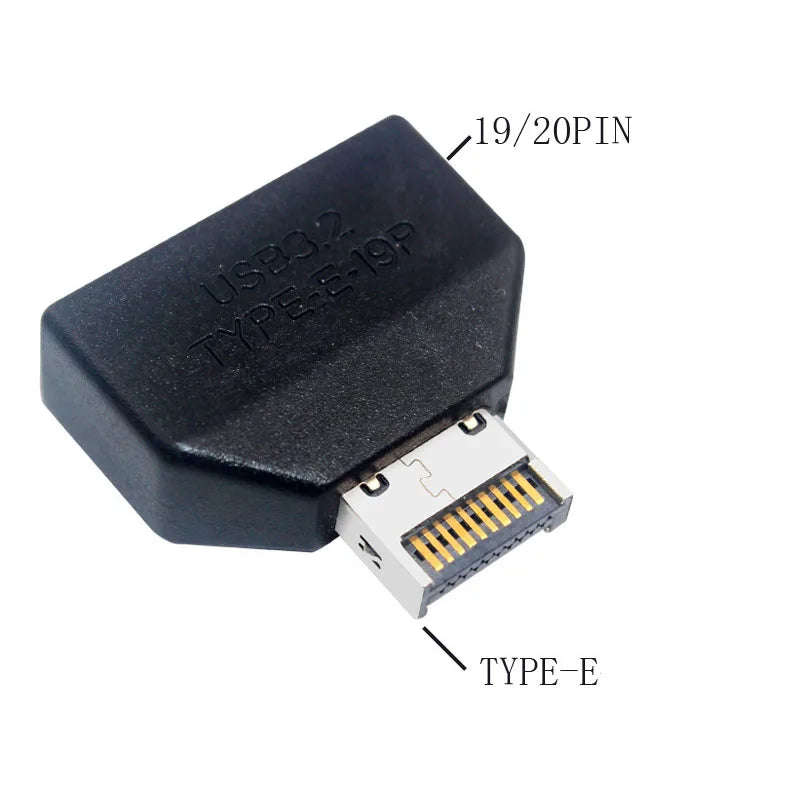Type E to USB 19/20 Pin Adapter – Motherboard Front Panel