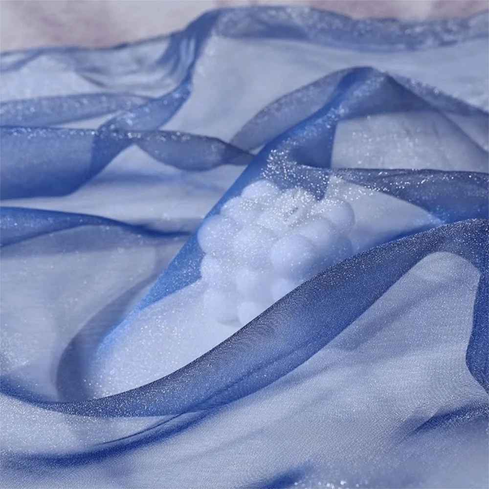 Glitter Organza Fabric – Shiny Tulle DIY Material 140cm Wide
