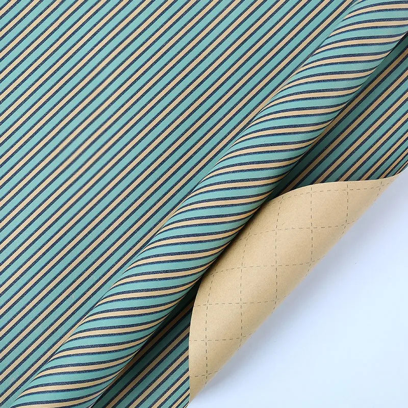 Retro Blue Sea Star Gift Wrapping Paper 70x50cm | Kraft