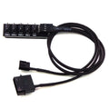5-in-1 PWM Fan Hub 4-Pin Splitter – Independent Power Adapter