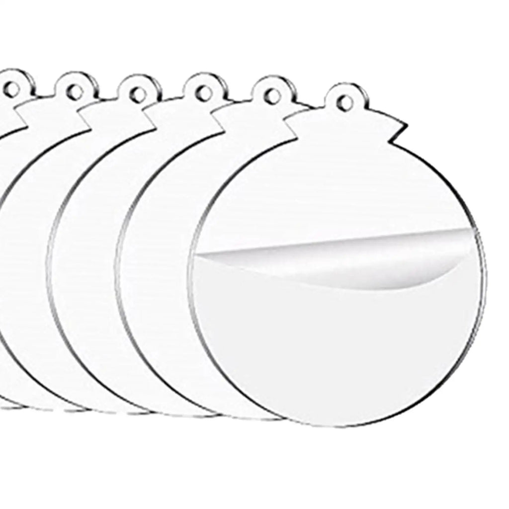 30-Pack Blank Clear Acrylic Christmas Ornaments – 3" DIY Discs