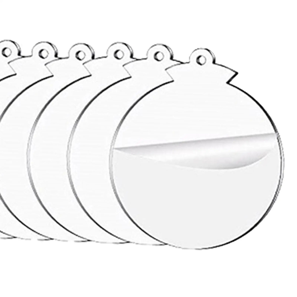 30-Pack Blank Clear Acrylic Christmas Ornaments – 3" DIY Discs
