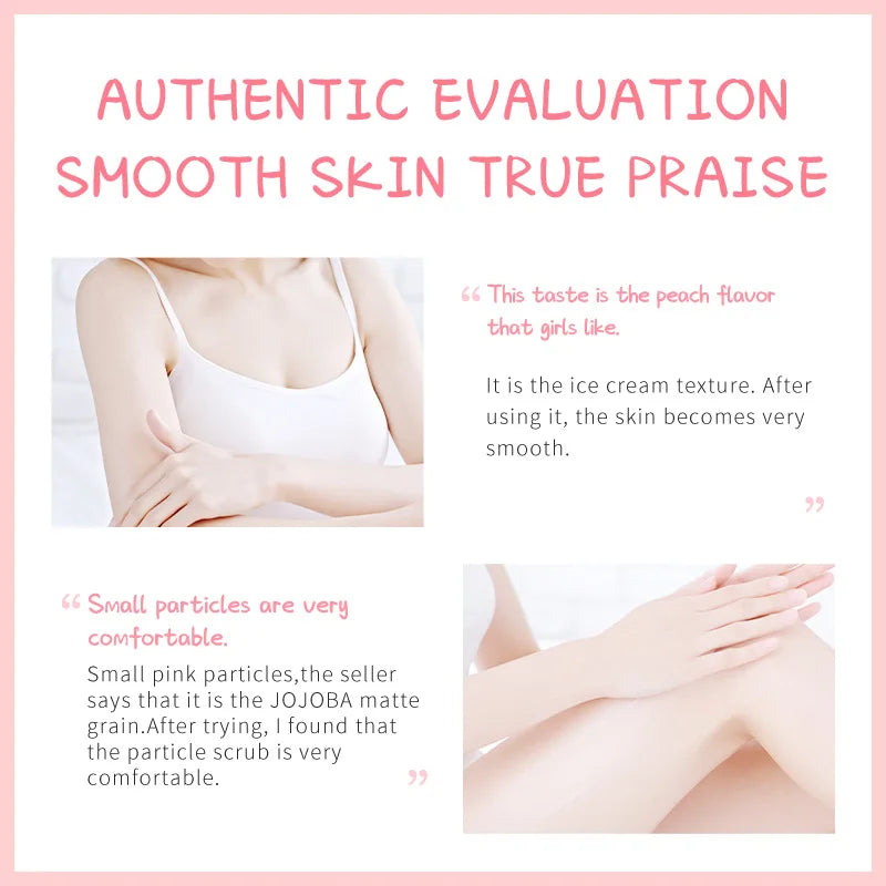 LAIKOU Peach Exfoliating Body Scrub Cream 30 Pcs | Brighten