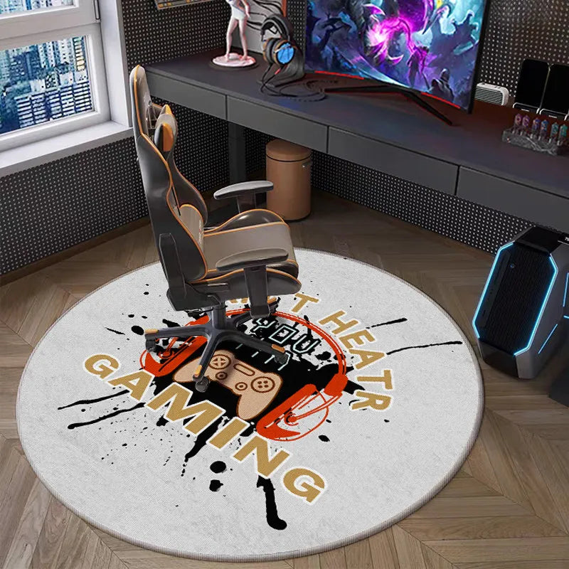 Round Printed Floor Rug | Modern Home Décor Mat – 3 Sizes