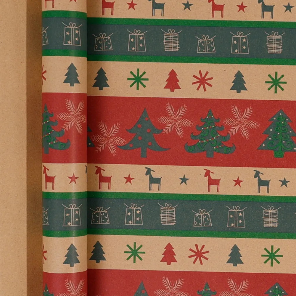 Christmas Wrapping Paper Reindeer Design – Large Roll 43×300cm