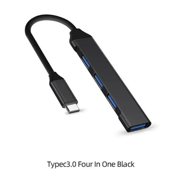 4-Port USB-C Hub 3.0/2.0 High-Speed OTG Splitter Adapter