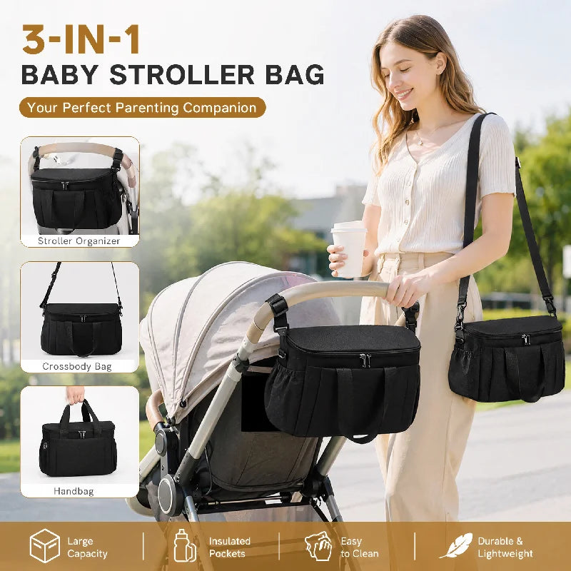 Large Waterproof Baby Stroller Diaper Bag Organizer | NIFTY