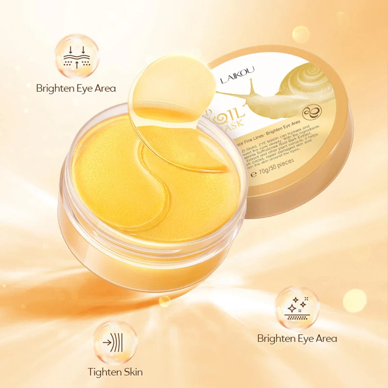 LAIKOU Sakura Collagen Gel Eye Patches – 50 Pcs Moisturizing