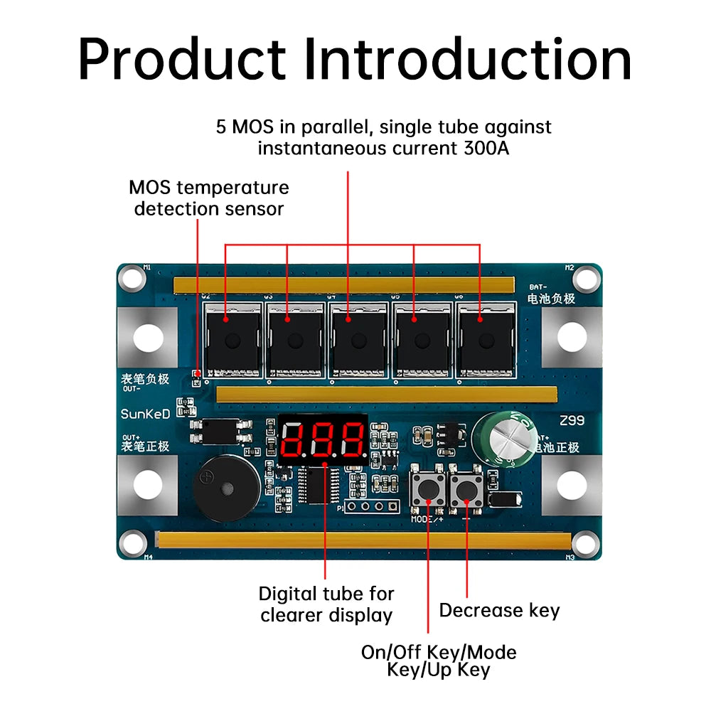 Z99 12V Portable Spot Welder Kit – 99-Step Control Board