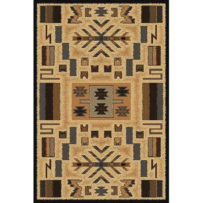 Southwestern Navajo Aztec Printed Area Rug – Non-Slip Carpet