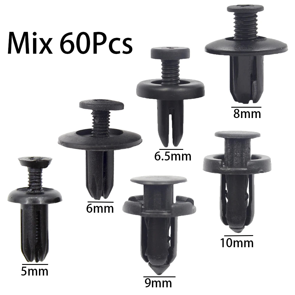 kkjoy Mixed Plastic Car Bumper Trim Retainer Clips 30/60 Pcs