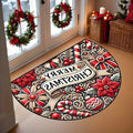 Christmas Half-Round Doormat – Anti-Slip Festive Holiday Rug