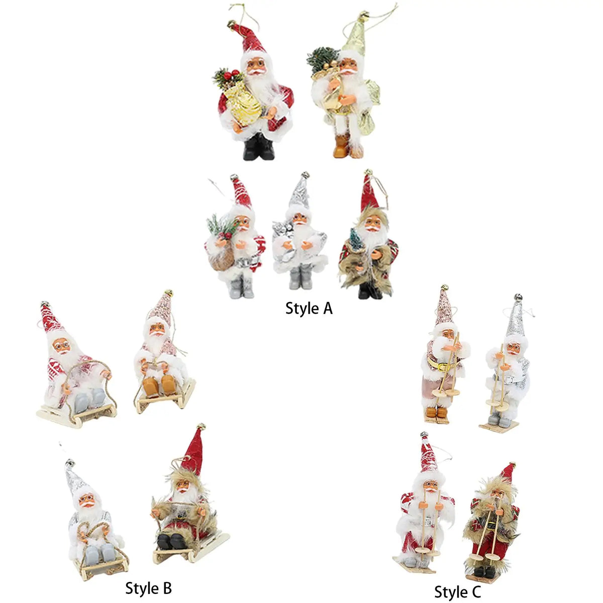 Santa Claus Hanging Pendants – Christmas Tree Ornaments Set