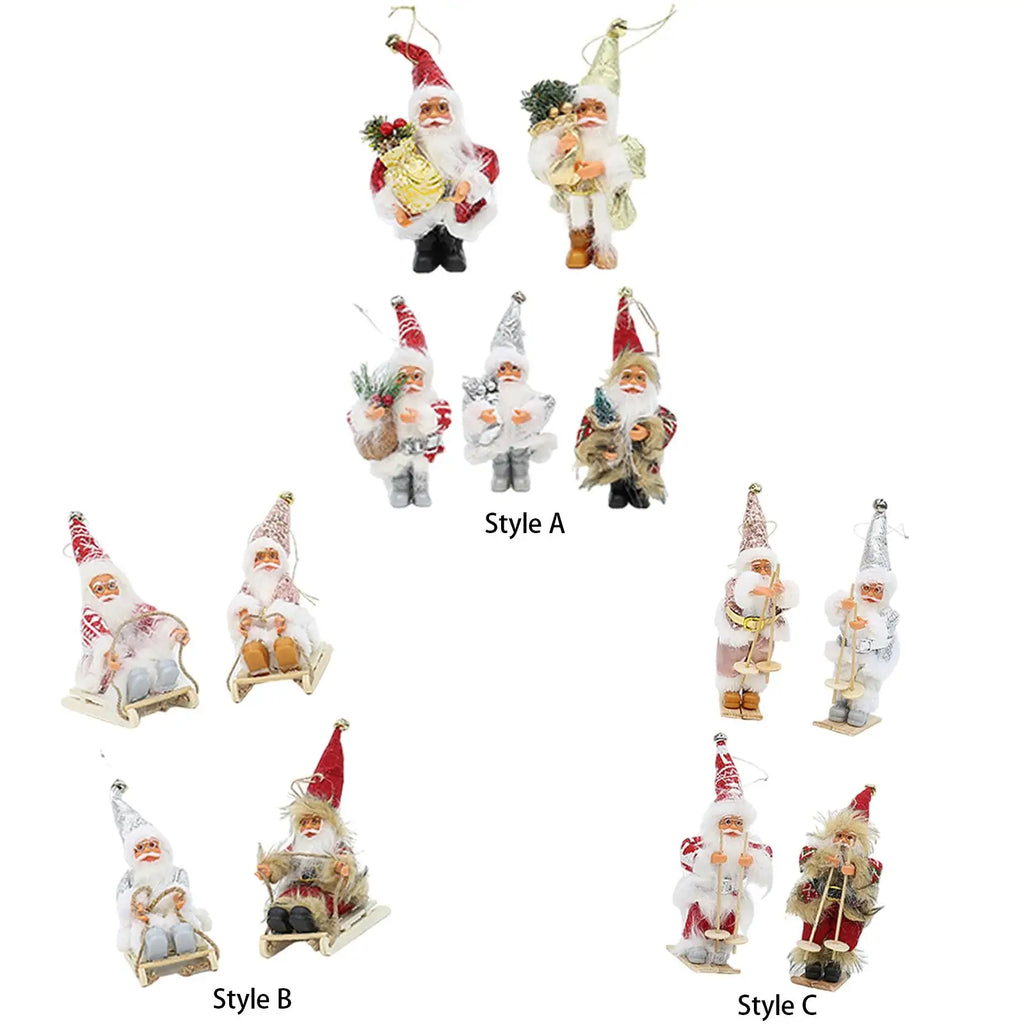 Santa Claus Hanging Pendants – Christmas Tree Ornaments Set