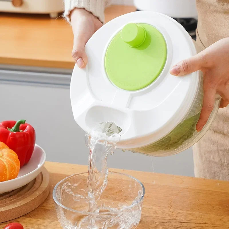 Manual Salad Spinner & Vegetable Drain Basket | Kitchen Tool