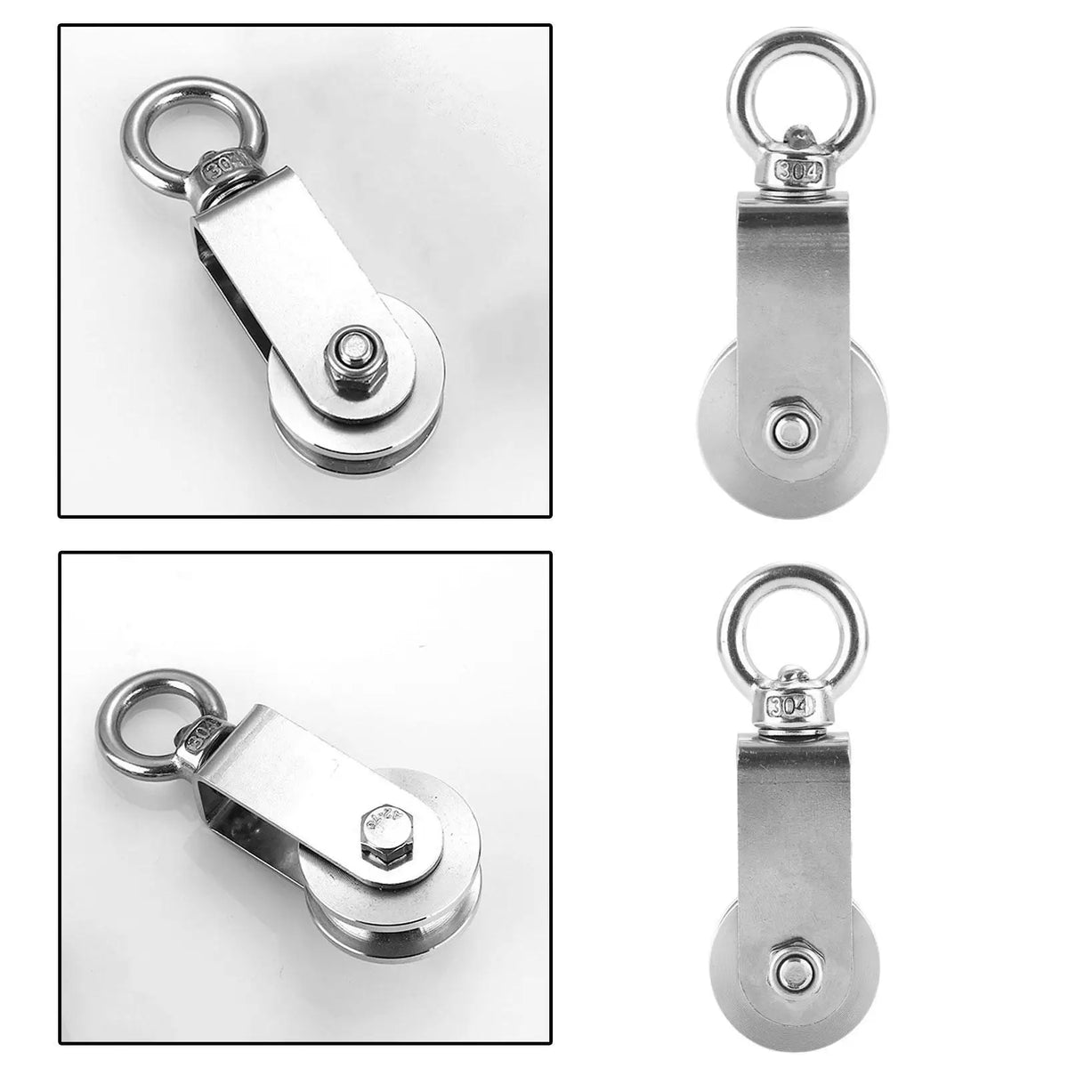 360° Swivel Pulley Block – Stainless Steel Cable Pulley