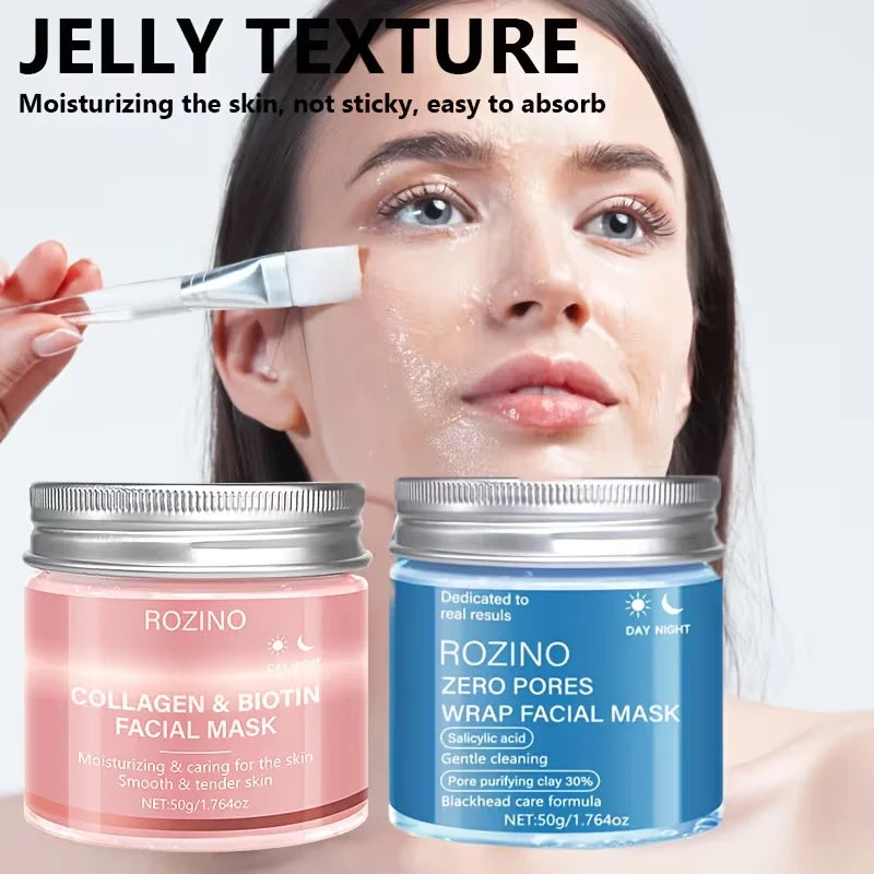 ROZINO Biotin Collagen & Salicylic Acid Peel-Off Mask Set