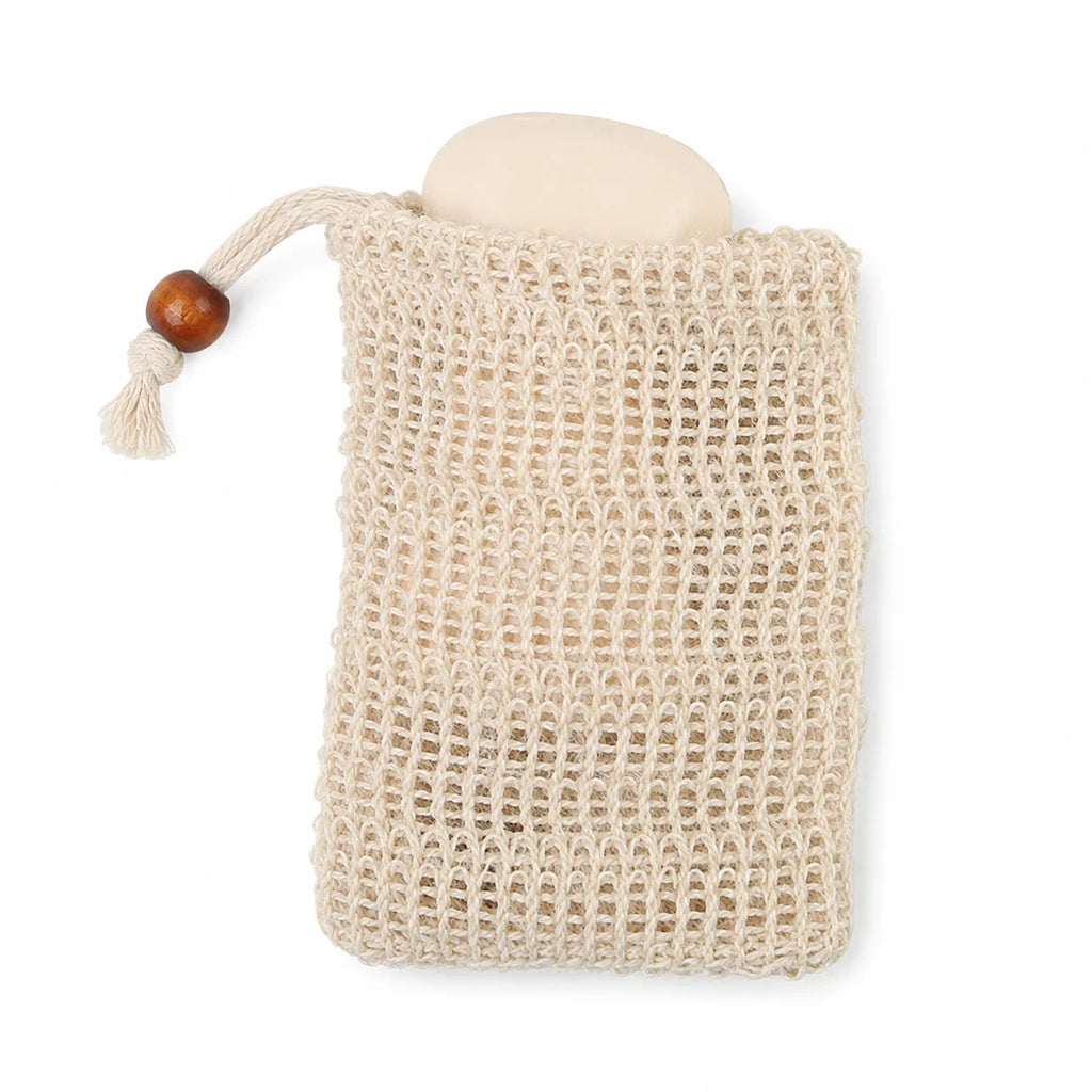 4-Pack Natural Sisal Soap Saver Bags – Exfoliating Bath Pouches